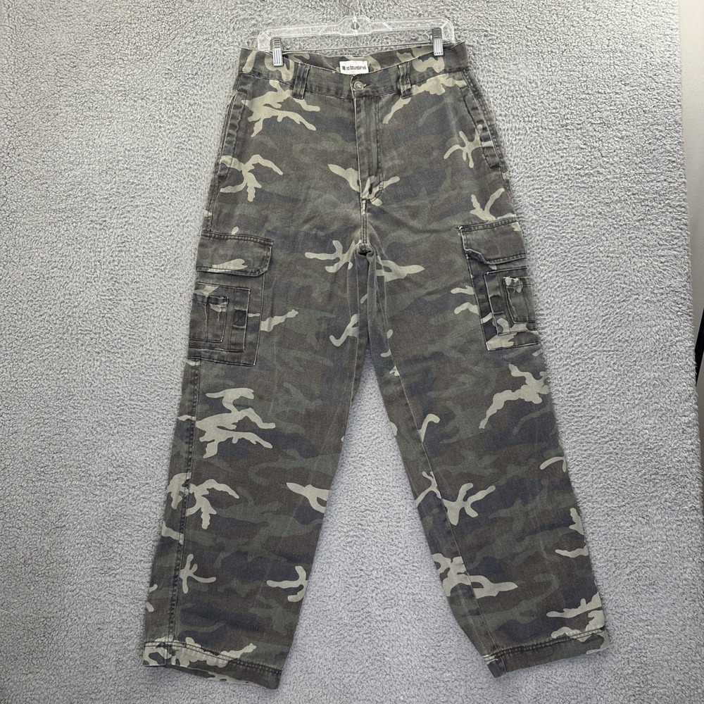 Vintage Y2K No Boundaries Camo Cargo Pants Baggy Gorpcore Grunge Men's 34 x‎ 31
